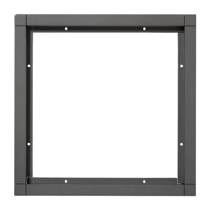 Siedle KR 611-2/2-0 DG Kombi-Rahmen Vario – 4-fach, Aluminium, Diebstahlsicherung, dunkelgrau