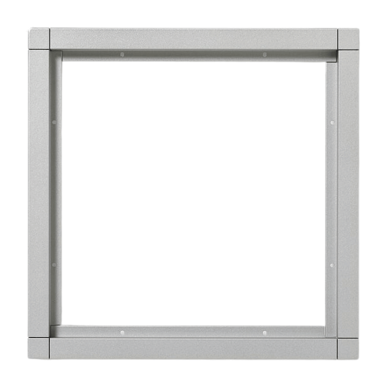 Siedle KR 611-2/2-0 SM Kombi-Rahmen Vario – 4-fach, Aluminium, Diebstahlsicherung, silber metallic