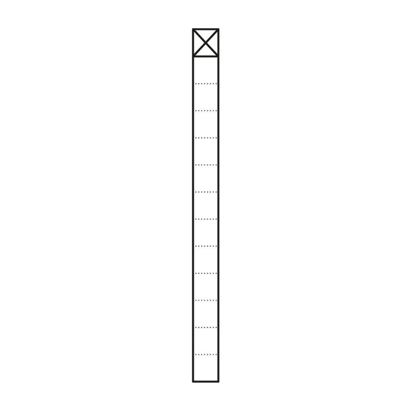 Siedle KS 613-1 SM Kommunikations-Stele Vario – 211x1344 mm, 1 Modul, Montagerahmen, silber metallic