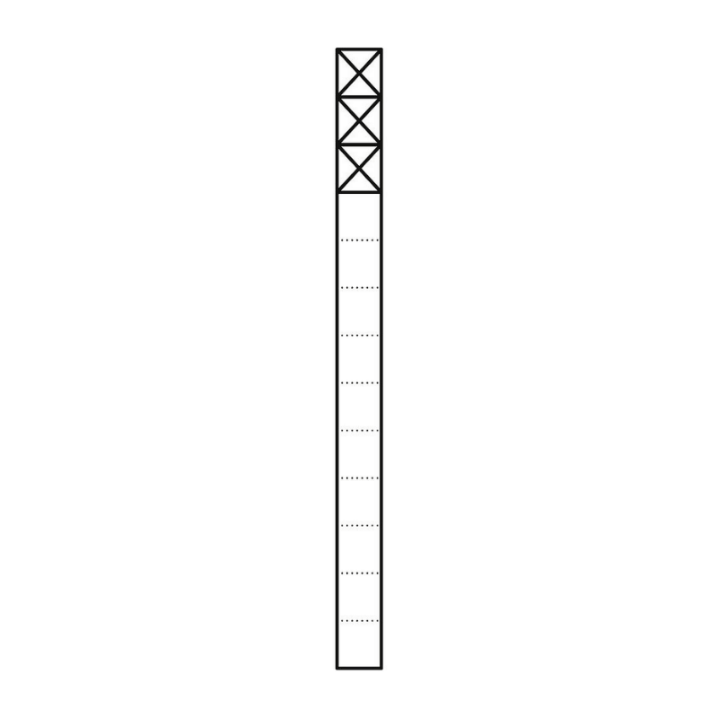 Siedle KS 613-3 W Kommunikations-Stele Vario– 211x1344 mm, 3 Module, Montagerahmen, weiß