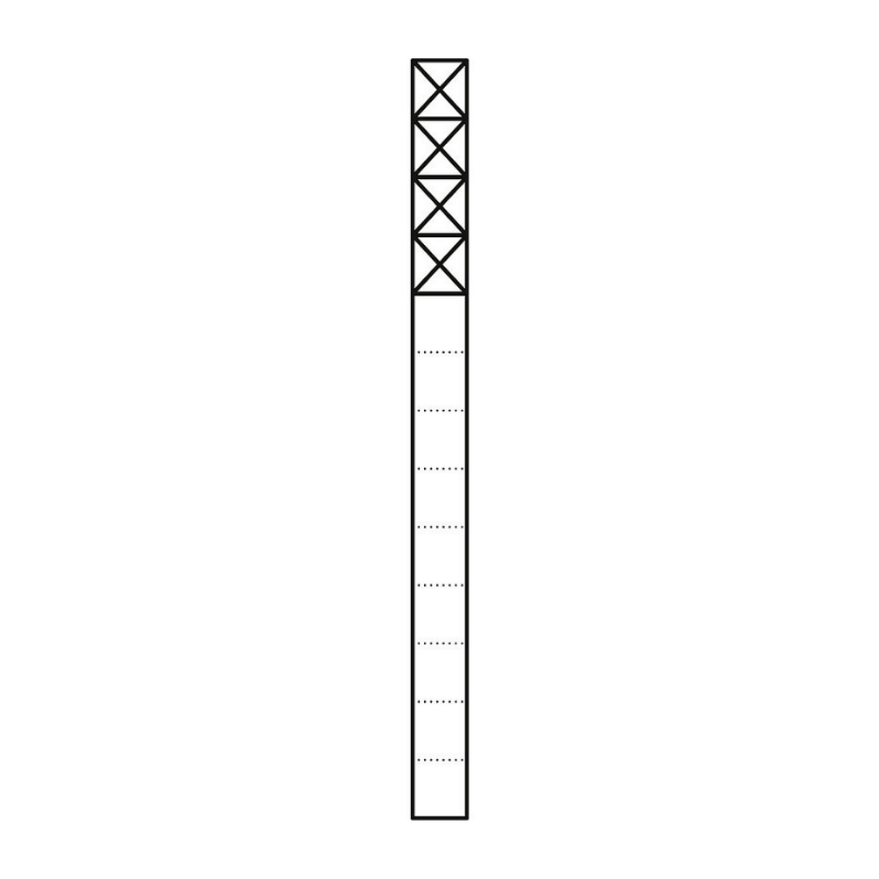 Siedle KS 613-4 SM Kommunikations-Stele Vario – 211x1344 mm, 4 Module, silber metallic
