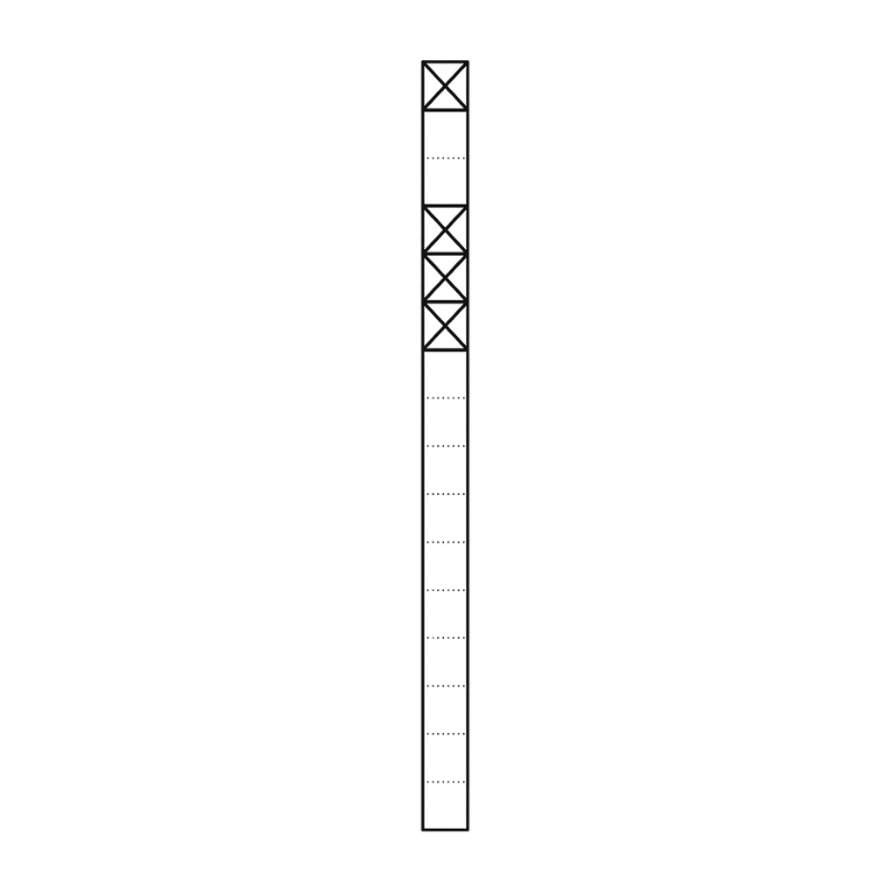 SIEDLE Kommunikations-Stele KS 616-1/3 AG – 211x1644 mm, Vario, 1 Modul Spitze, 3 oberer Teil, anthrazitgrau