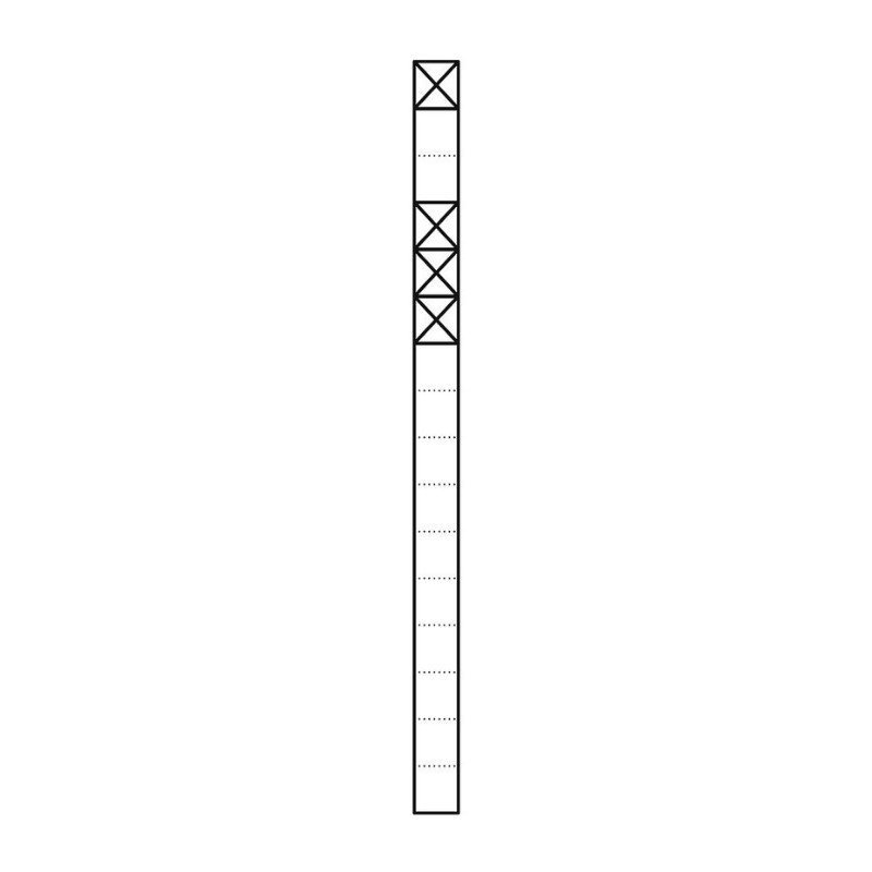 Siedle KS 616-1/3 W Kommunikations-Stele Vario – 211x1644 mm, 1 Modul Spitze, 3 Module oben, weiß