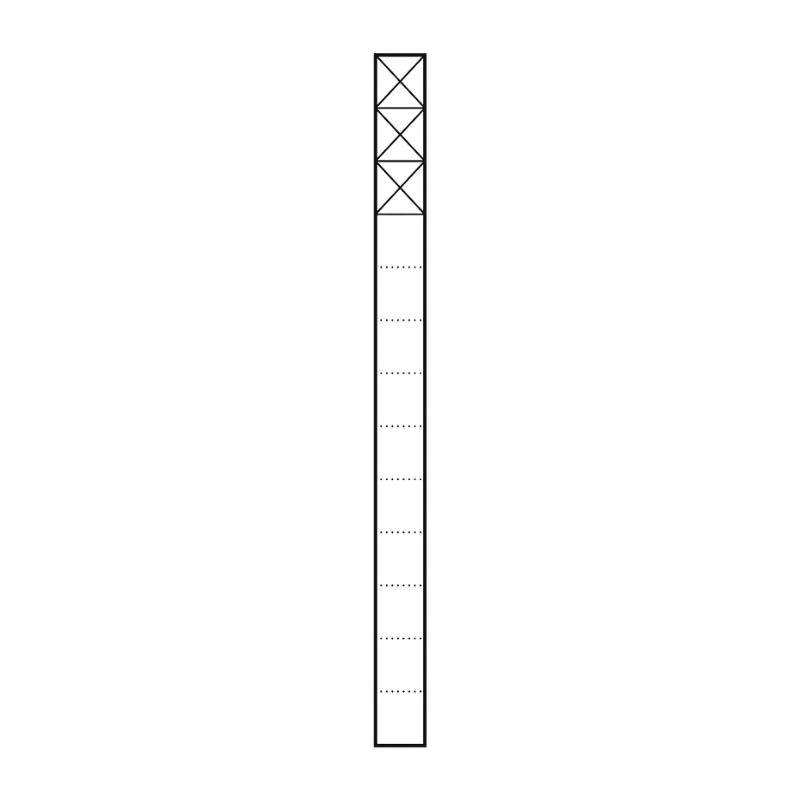 Siedle KSF 613-3 SM Kommunikations-Stele Vario – 211x1344 mm, 3 Funktionsmodule, silber metallic
