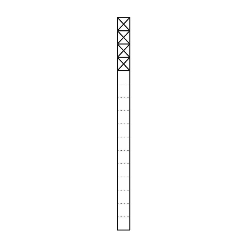 Siedle KSF 616-4 SM Kommunikations-Stele Vario – 211x1644 mm, freistehend, 4 Module, silber metallic