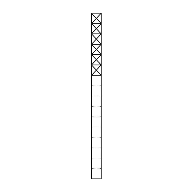 Siedle KSF 616-6 AG Kommunikations-Stele Vario – 211x1644 mm, freistehend, 6 Module, anthrazitgrau