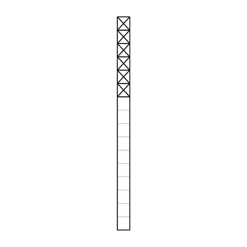 Siedle KSF 616-6 SM Kommunikations-Stele Vario – 211x1644 mm, freistehend, 6 Module, silber metallic