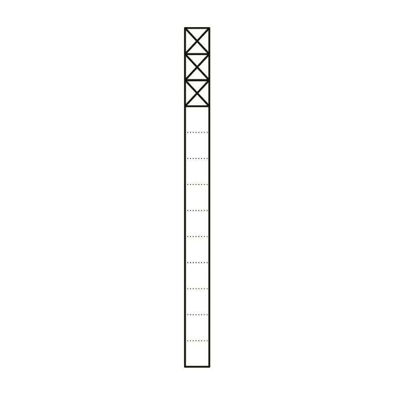 Siedle KS 613-3 SM Kommunikations-Stele Vario – 211x1344 mm, 3 Funktionsmodule, silber metallic