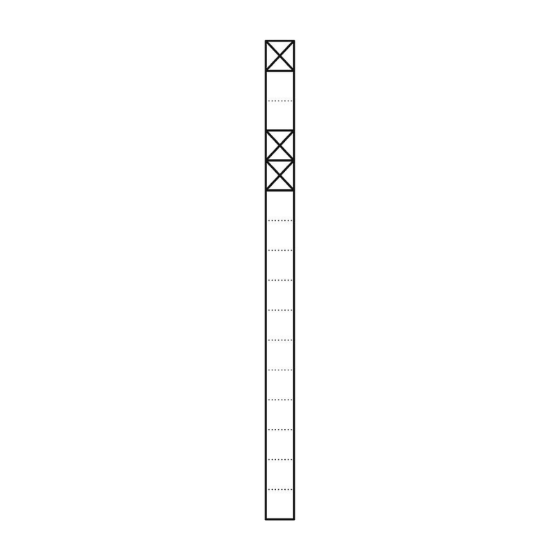 Siedle KS 616-1/2 W Kommunikations-Stele Vario – 211x1644 mm, 1 Modul Spitze, 2 oberer Teil, weiß