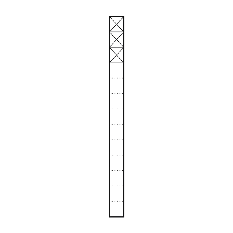 SIEDLE Kommunikations-Stele KSF 613-3 AG – 211x1344 mm, Vario, 3 Module, anthrazitgrau