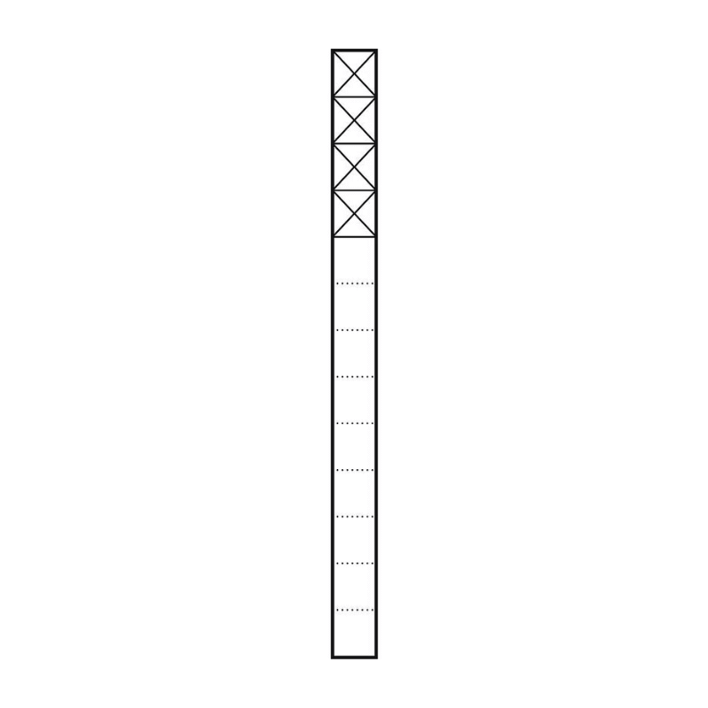 Siedle KSF 613-4 SM Kommunikations-Stele Vario – 211x1344 mm, freistehend, 4 Funktionsmodule, silber metallic