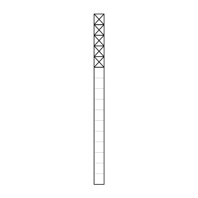 SIEDLE Kommunikations-Stele KSF 616-5 DG – 211x1644 mm, Vario, 5 Module, dunkelgrau glimmer