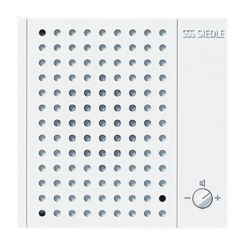 Siedle NS 711-01 W Nebensignalgerät – Aufputz, Lautsprecher, Lautstärkeregelung
