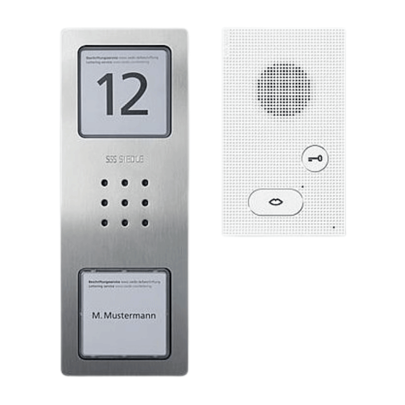 Siedle SET CAB 850-1 E/W SET Türsprechanlagen-Set Basic Audio – 1 Audio-Innenstation, Bus-Technik