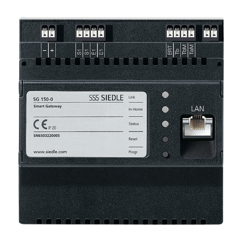 Siedle Smart Gateway SG 150-0 – Hutschienengerät, IP-Anbindung, 10 Teilnehmer