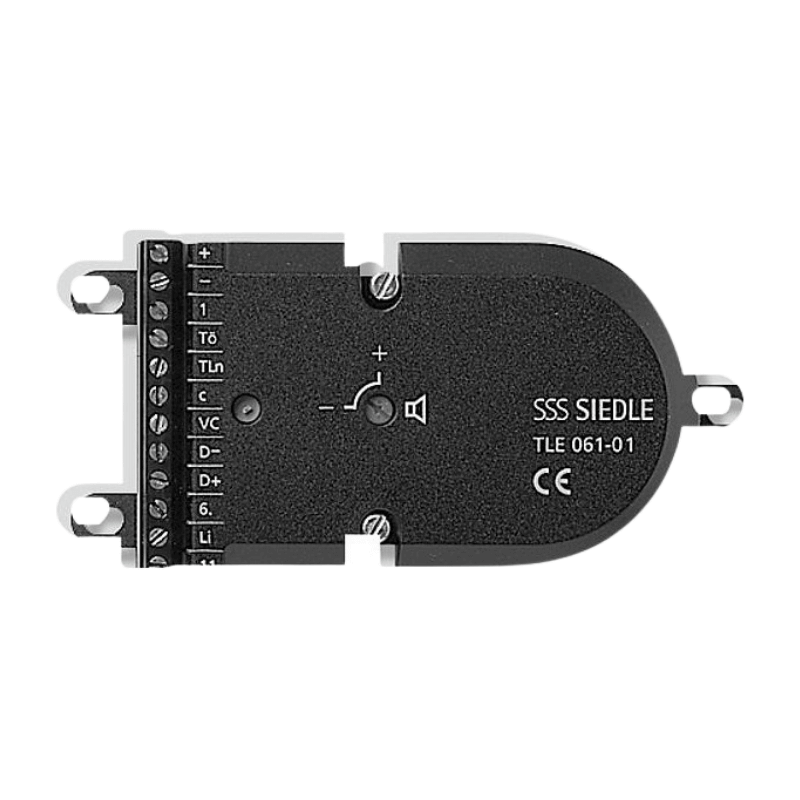 Siedle TLE 061-01 Einbautürlautsprecher-Modul Standard – 1+n, Einbau, schwarz
