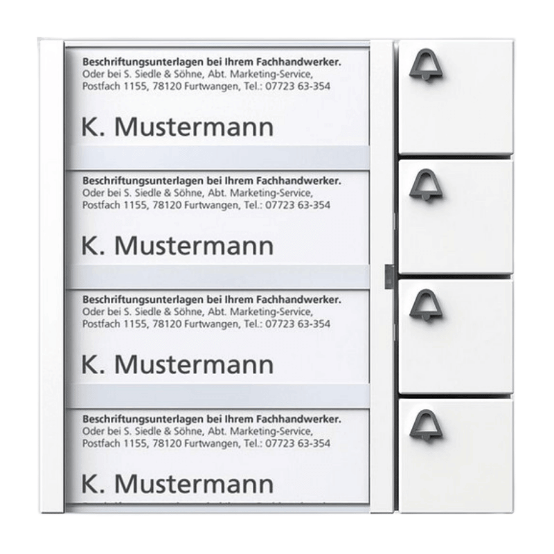 Siedle TM612-4W Tasten-Modul – 4-fach, weiß