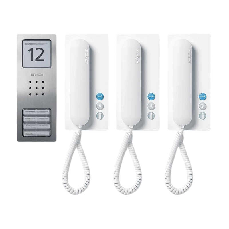 Siedle Türsprechanlagen SET CA 812-3 E-W Compact Audio 1+n mit 3 Innenstationen