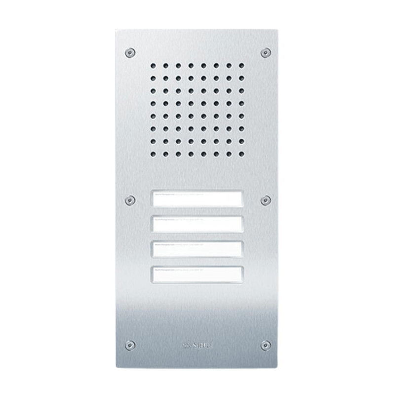 Siedle CL 111-4 N-02 Türstation Audio Classic – 1+n-System, 4 Ruftasten, Lautsprecher, edelstahl gebürstet