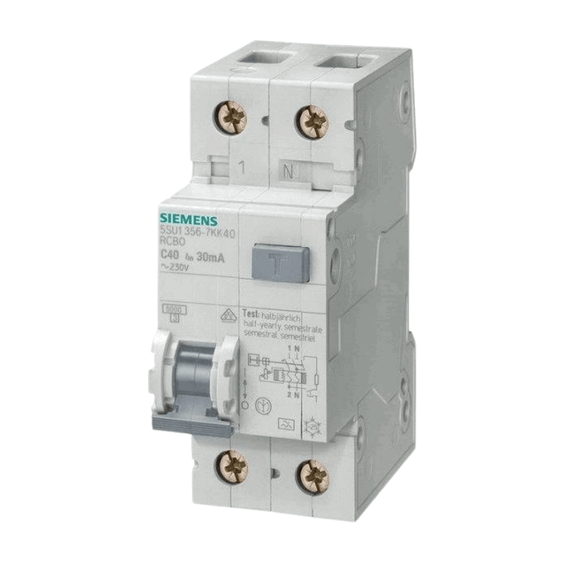 Siemens 5SU1356-6KK16 FI/LS-Schalter – Typ A, B-Char., 1-polig+N, B16A, 30mA, 6kA