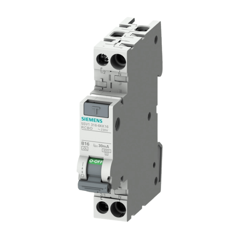 Siemens 5SV1316-6KK16 FI/LS-Schalter – Typ A, B-Char., B16, 6kA, 30mA