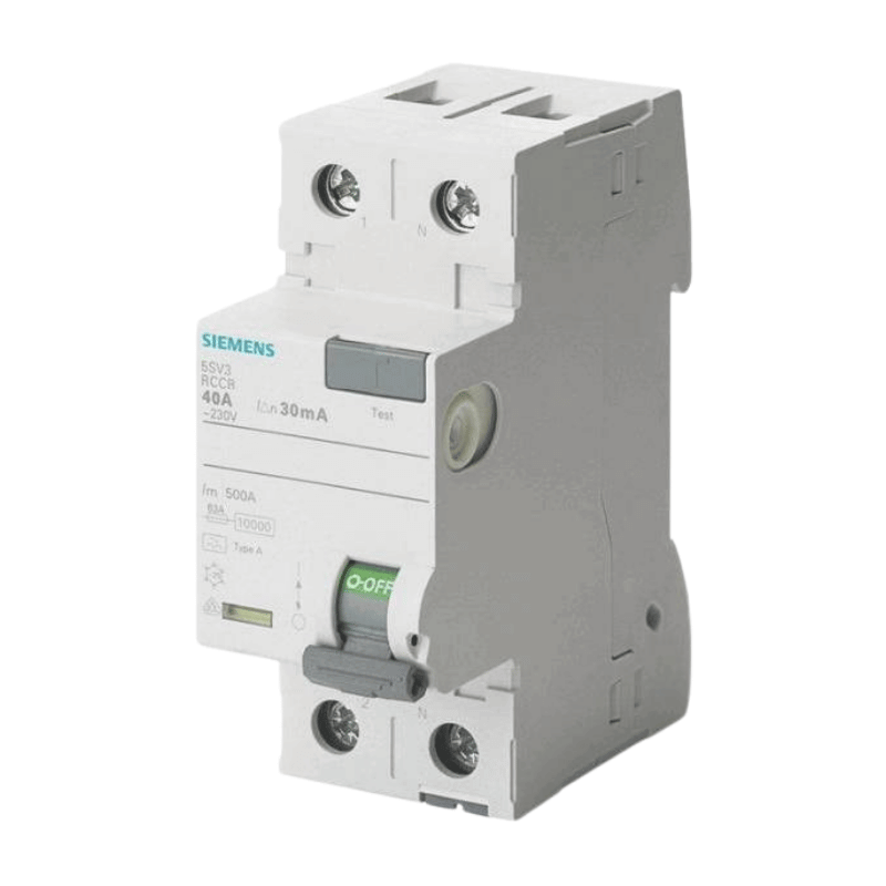 Siemens 5SV3312-6 FI-Schutzschalter – Typ A, 2-polig, 25A, 30mA
