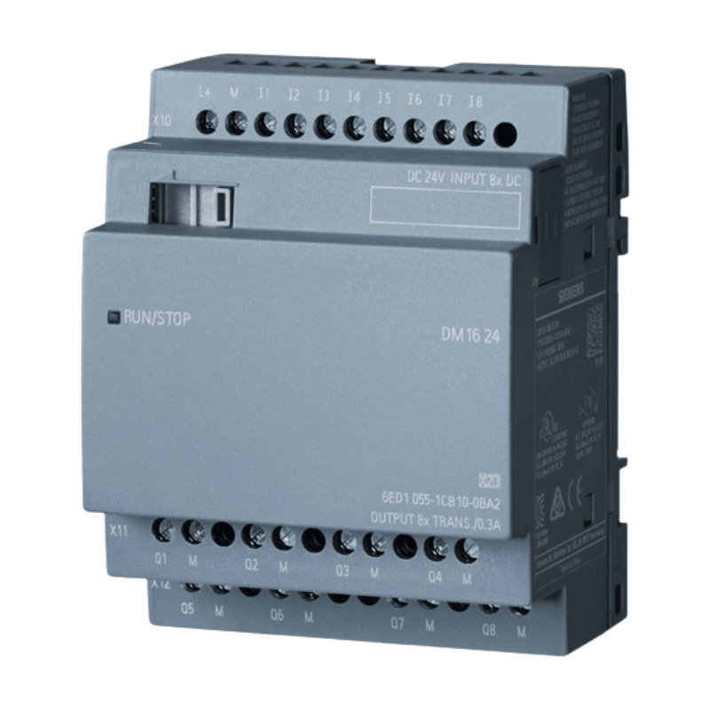 Siemens 6ED1055-1CB10-0BA2 LOGO! Erweiterungsmodul – 24 V, 8DE/8DA, Transistoren