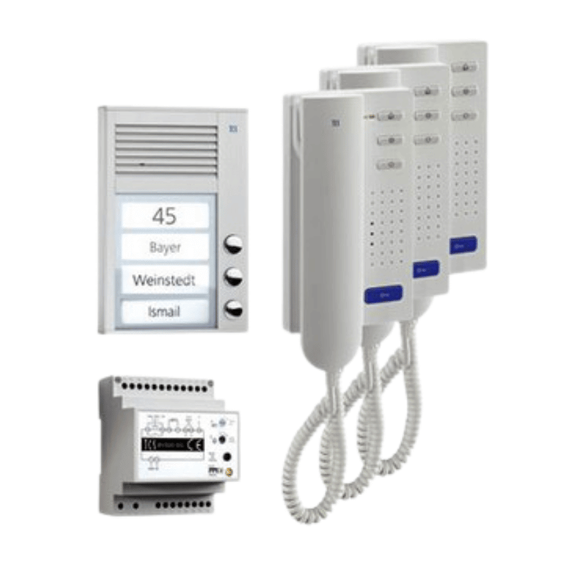 TCS PPA03-EN/02 Türsprechanlagen-Set – Aufputz PPA, 3-fach, Haustelefone