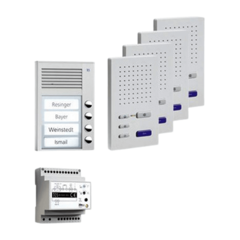 TCS PPAF04-EN/02 Audio-Set – Außenstation AP PAK, 4 WE, 4 Tasten, 4 Freisprecheinheiten, ISW3030