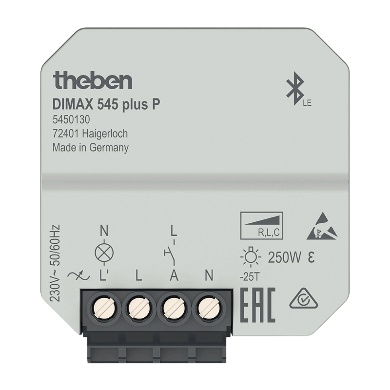 Theben Dimmer DIMAX 545 plus P – Unterputz, 250W, RLC, App-Steuerung