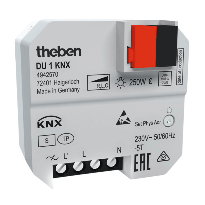 Theben KNX-Dimmaktor DU 1 – 1-fach, UP, 2–250W