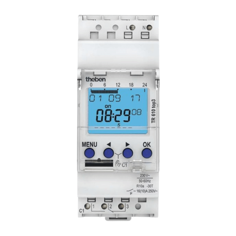 Theben TR610 top3 Digitale Zeitschaltuhr – Wochenprogramm, App