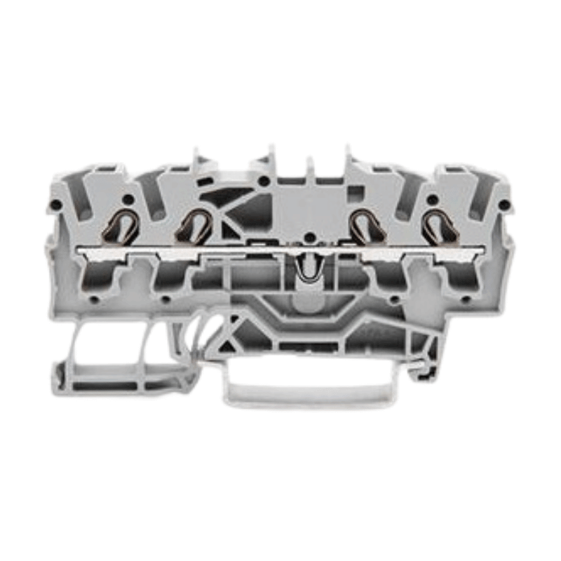 Wago 2002-1401 Durchgangsklemme – 4-Leiter, 2,5mm², Ex e II, grau