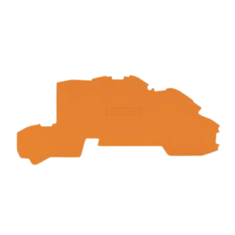 Wago 2003-7692 Abschluss- & Zwischenplatte – TopJob S, 0,8mm dick, orange, 25 Stück