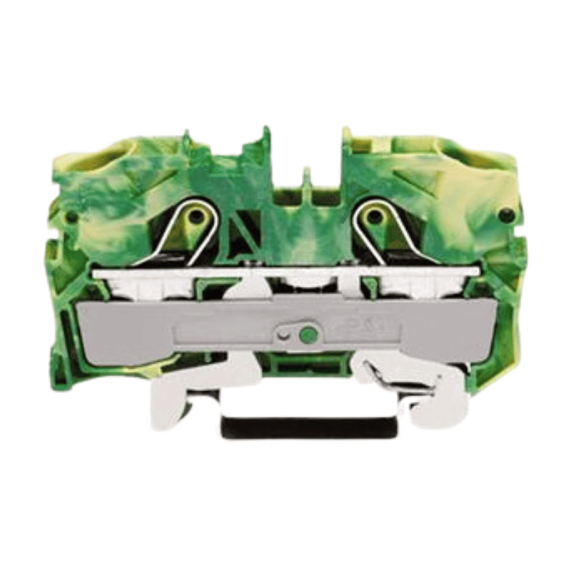 Wago 2010-1207 Schutzleiterklemme – 2-Leiter, 10mm², Ex e II, grün-gelb