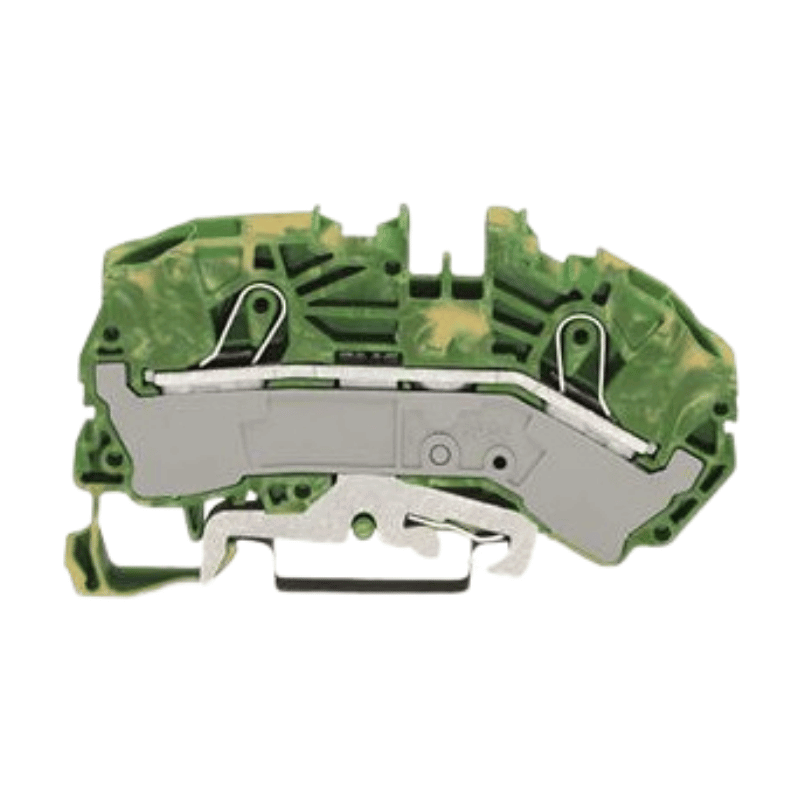 Wago 2016-7607 Schutzleiterklemme – 2-Leiter, 16mm², seitl./mittige Beschriftung, grün-gelb