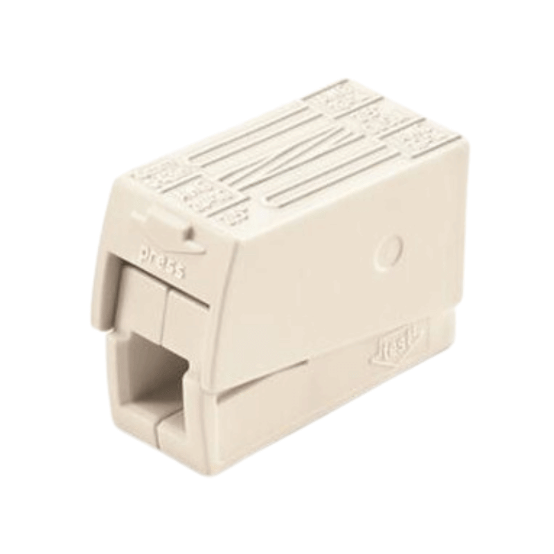 Wago 224-112 Leuchtenklemme – Serie 224, CAGE CLAMP®, 2×2,5 mm², weiß, 100 Stück