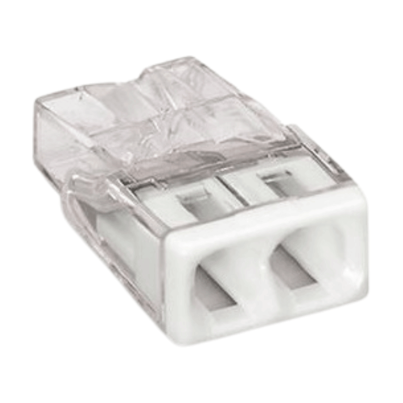 Wago 2273-202 COMPACT-Verbindungsdosenklemme – Serie 2273, 0,5–2,5 mm², weiß, 100 Stück