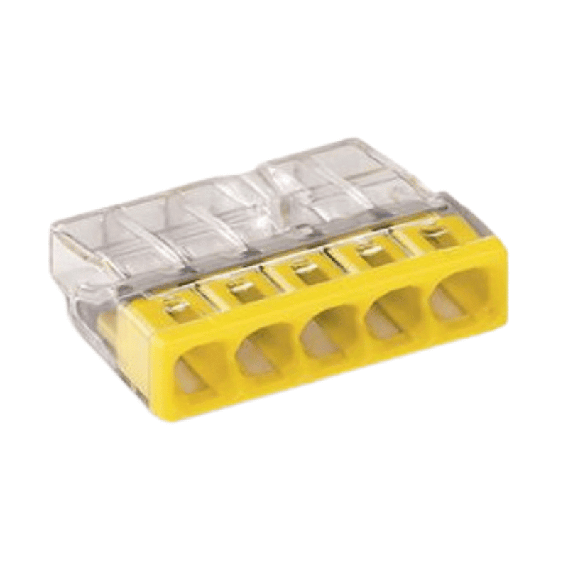 Wago 2273-205 COMPACT-Verbindungsdosenklemme – Serie 2273, 0,5–2,5 mm², gelb, 100 Stück